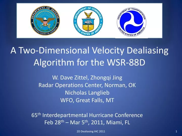 a two dimensional velocity dealiasing algorithm for the wsr 88d