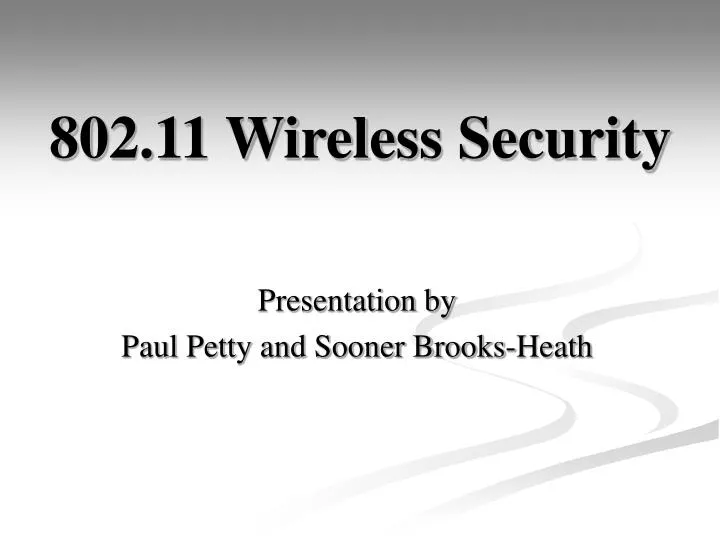 802 11 wireless security