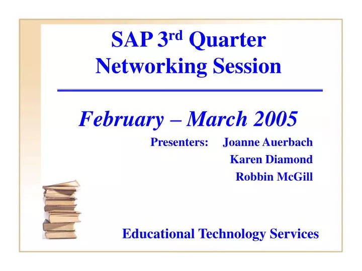 sap 3 rd quarter networking session february march 2005