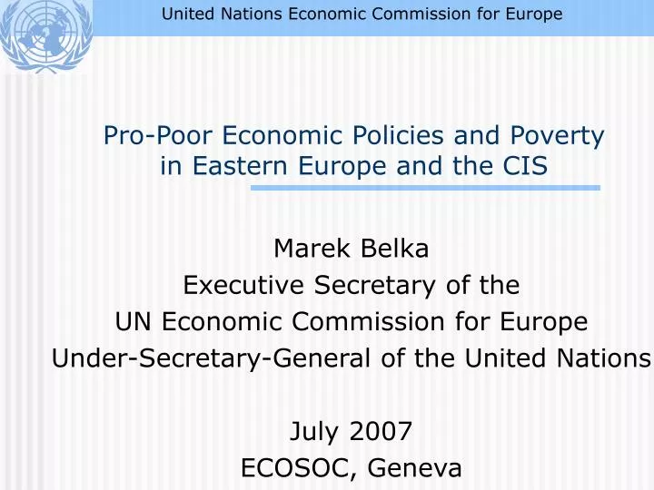 pro poor economic policies and poverty in eastern europe and the cis