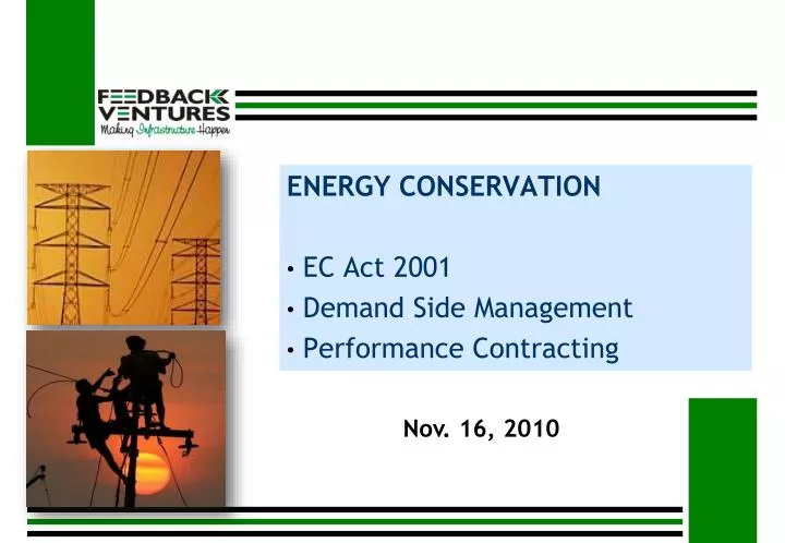 energy conservation ec act 2001 demand side management performance contracting
