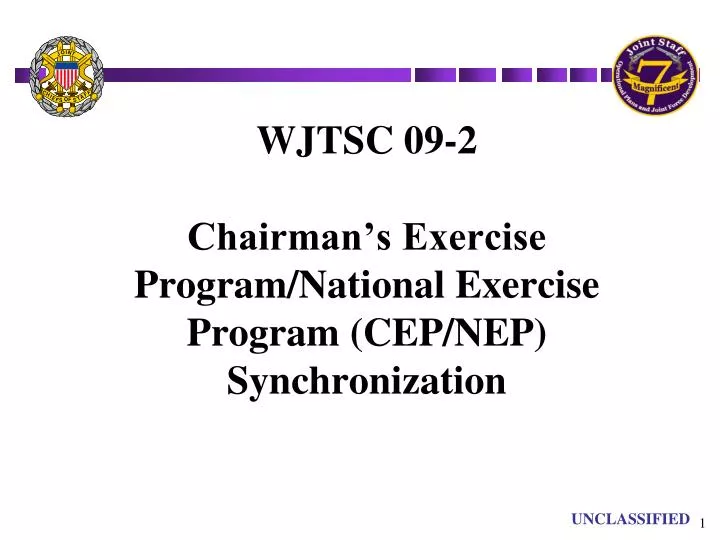wjtsc 09 2 chairman s exercise program national exercise program cep nep synchronization