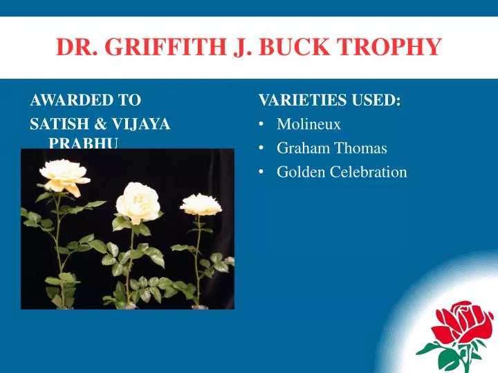 dr griffith j buck trophy