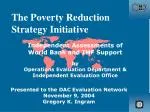 The Poverty Reduction Strategy Initiative - slide 1
