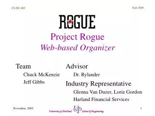 Project Rogue Web-based Organizer