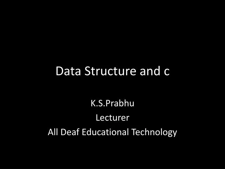 data structure and c