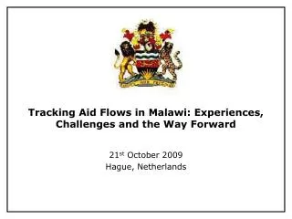 Tracking Aid Flows in Malawi: Experiences, Challenges and the Way Forward