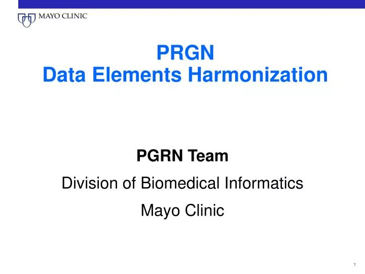 prgn data elements harmonization