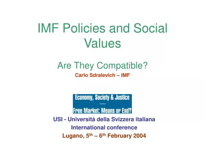 imf policies and social values