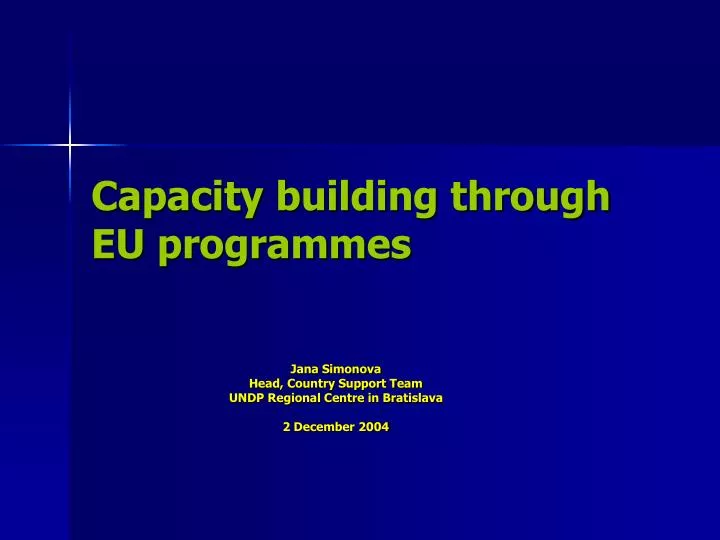 capacity building through eu programmes