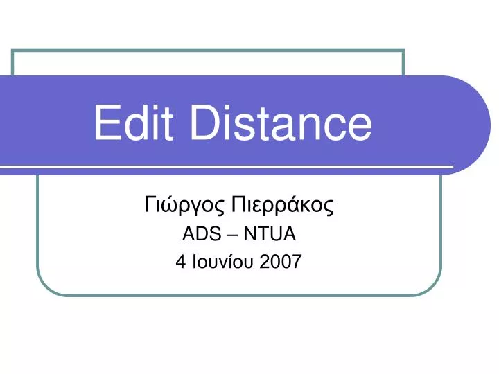 edit distance