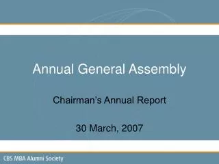 Annual General Assembly