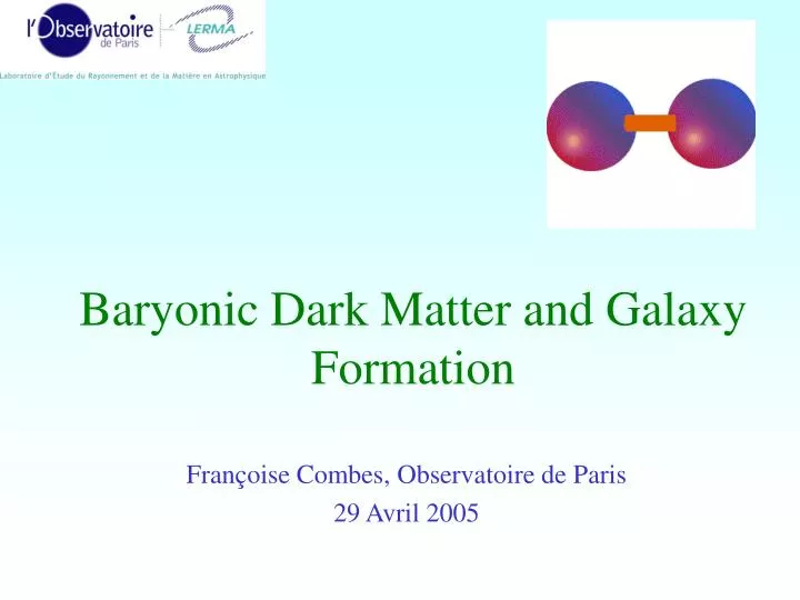 baryonic dark matter and galaxy formation
