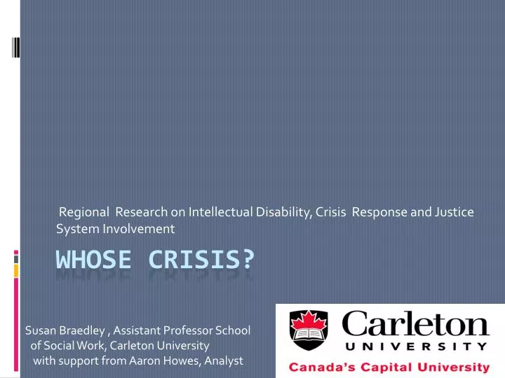 regional research on intellectual disability crisis response and justice system involvement