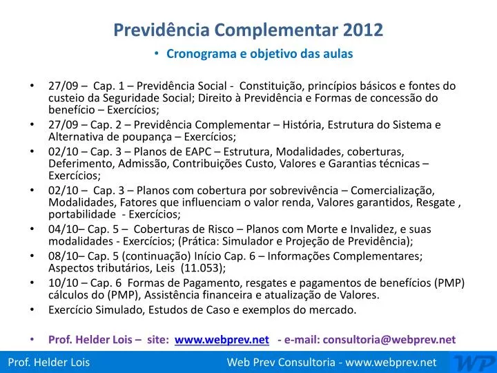 previd ncia complementar 2012