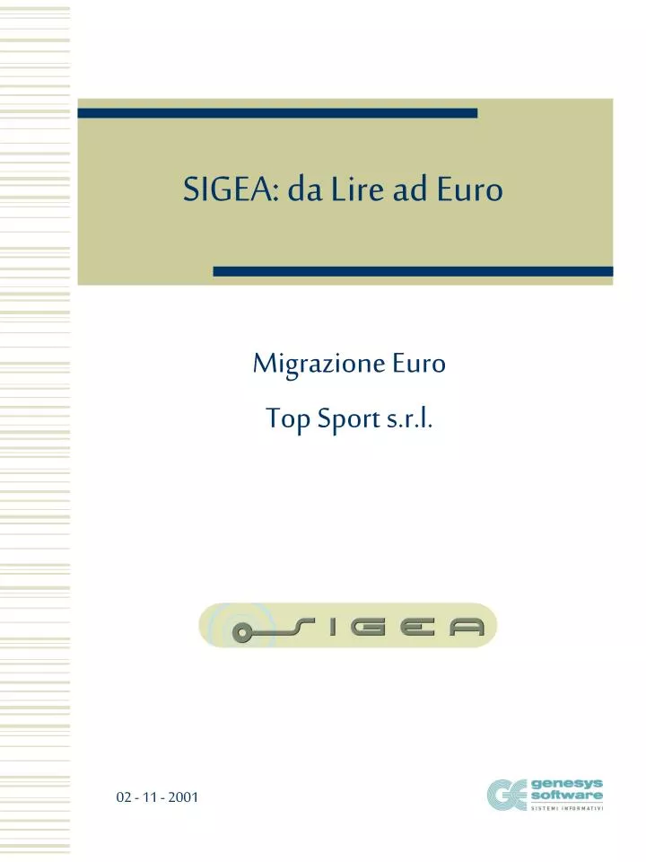 sigea da lire ad euro