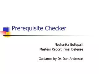 Prerequisite Checker
