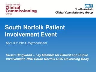 South Norfolk Patient Involvement Event