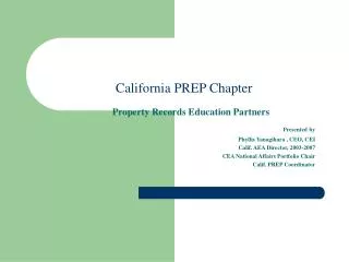California PREP Chapter