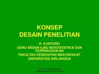 konsep desain penelitian