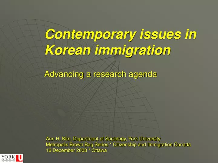 contemporary issues in korean immigration