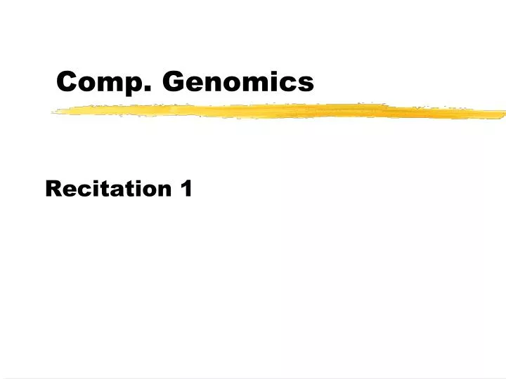 comp genomics