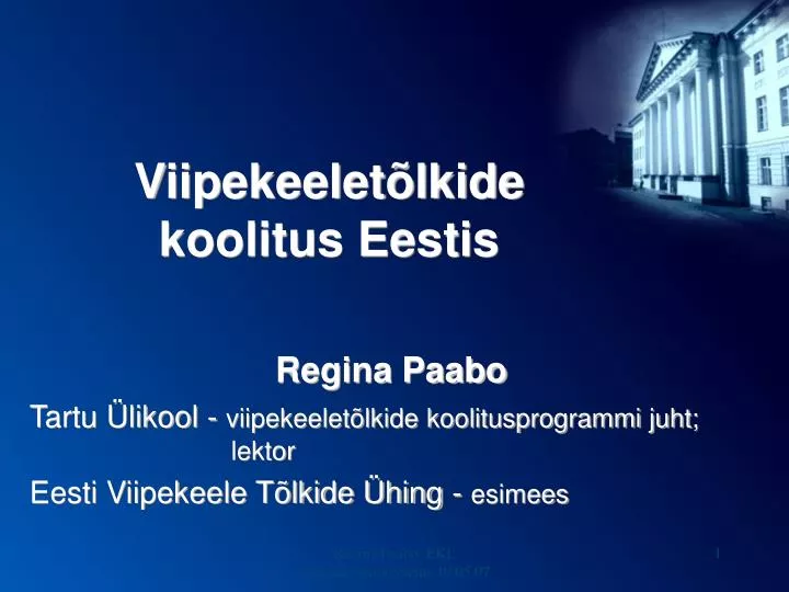 viipekeelet lkide koolitus eestis