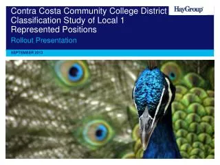 Contra Costa Community College District Classification Study of Local 1 Represented Positions