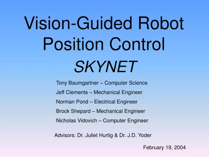 vision guided robot position control