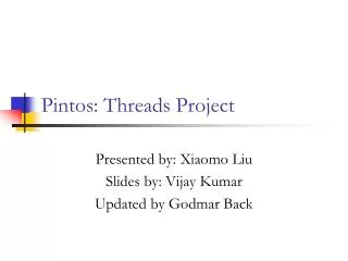 Pintos: Threads Project