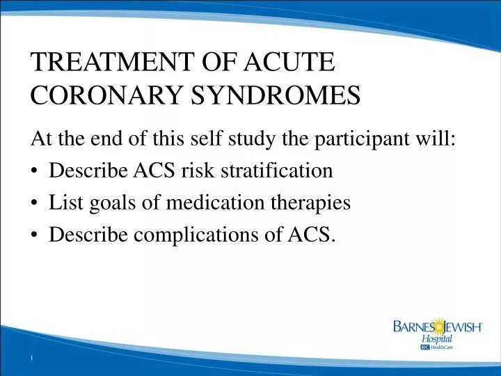 treatment of acute coronary syndromes