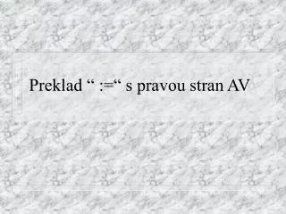 preklad s pravou stran av