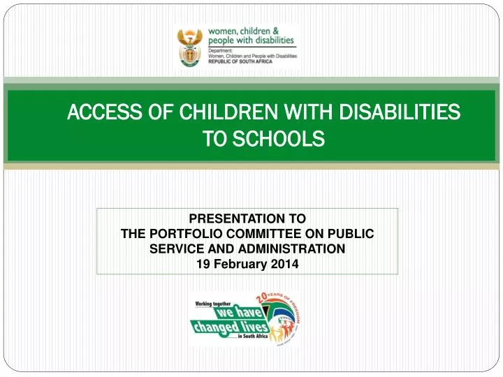 access of children with disabilities to schools