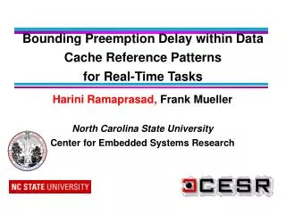 Bounding Preemption Delay within Data Cache Reference Patterns for Real-Time Tasks