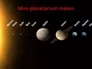 mini planetarium maken
