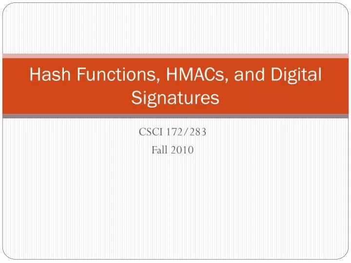 hash functions hmacs and digital signatures