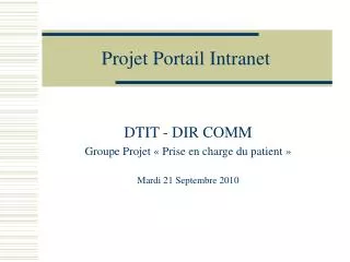 projet portail intranet