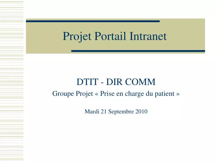 projet portail intranet