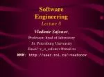 Software Engineering Lecture 8 - slide 1