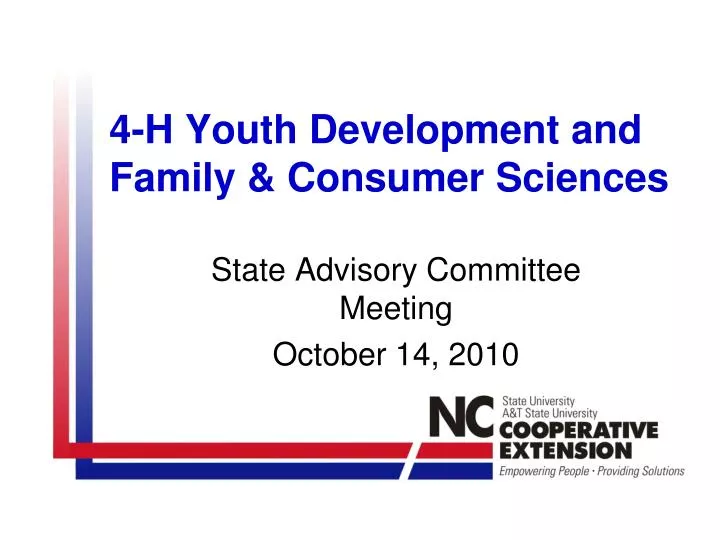 4 h youth development and family consumer sciences