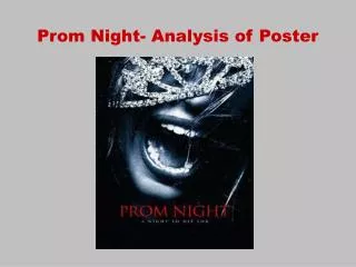 Prom Night- Analysis of Poster