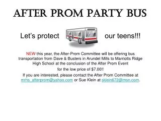 After Prom Party Bus