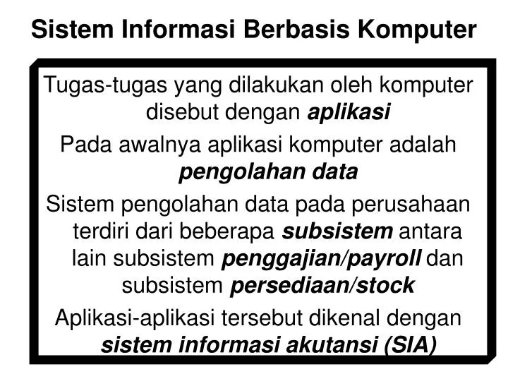 sistem informasi berbasis komputer