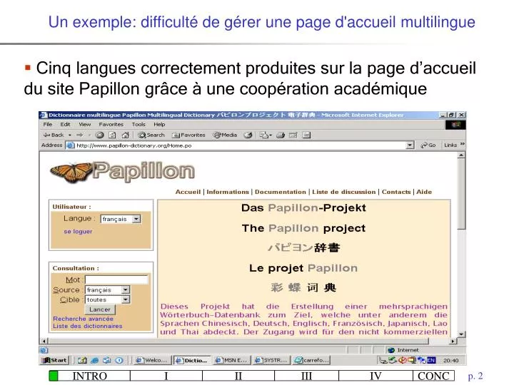 un exemple difficult de g rer une page d accueil multilingue