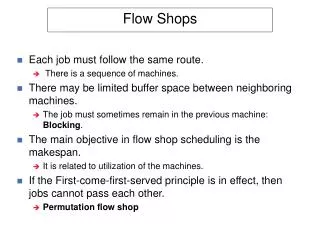 Flow Shops