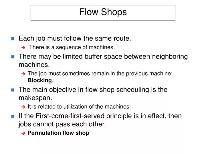 flow shops