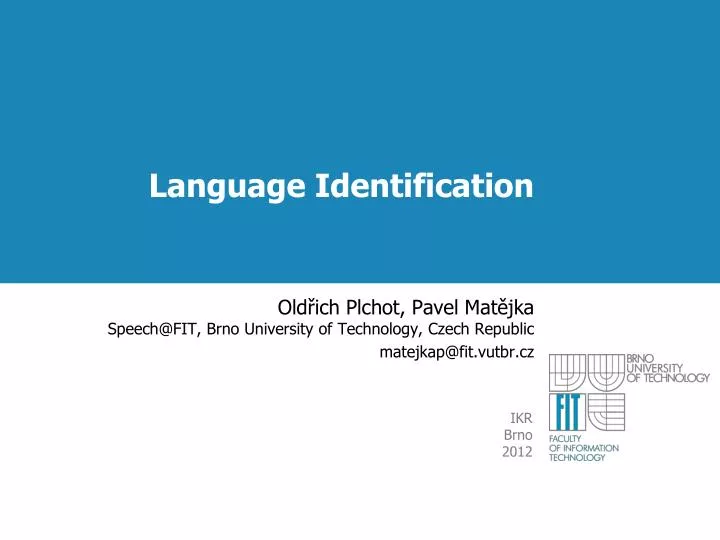 language identification