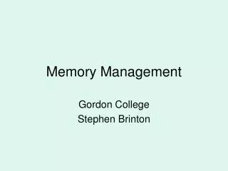 memory management