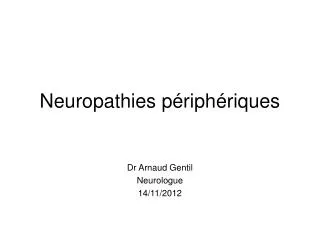 neuropathies p riph riques