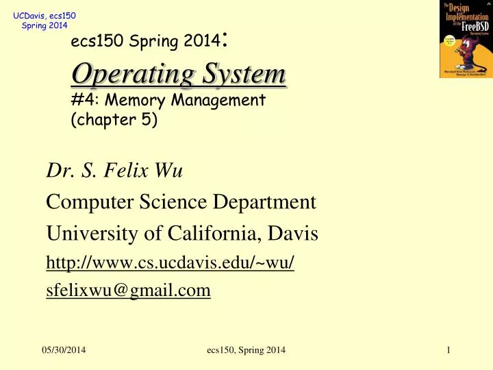e cs150 spring 2014 operating system 4 memory management chapter 5